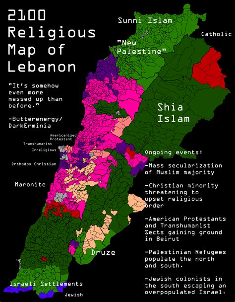 Religious Map of Lebanon : r/childrenofdusk