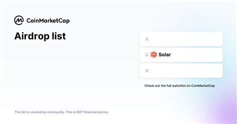 Follow The Airdrop list Crypto Portfolio Picks | CoinMarketCap