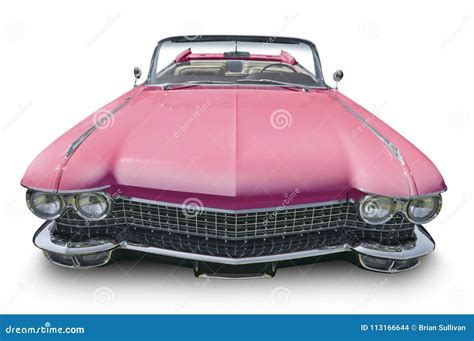 Pink Cadillac Convertible stock photo. Image of expensive - 113166644