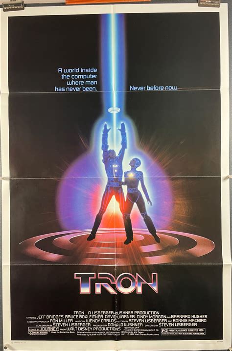 TRON, Original Vintage Jeff Bridges Movie Poster - Original Vintage ...