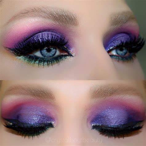 MARDI GRAS EYE MAKEUP | PURPLE GREEN AND GOLD EYE SHADOW TUTORIAL | ULTRAVIOLET EYE SHADOW ...