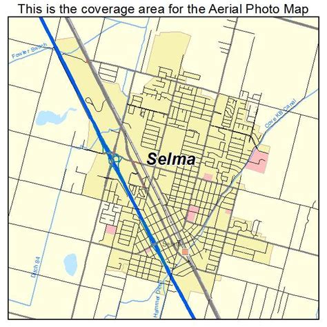 Aerial Photography Map of Selma, CA California