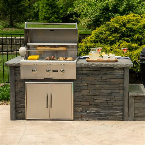 6' Grill Island - Stacked Stone | Stone Gray - Coyote Outdoor Living