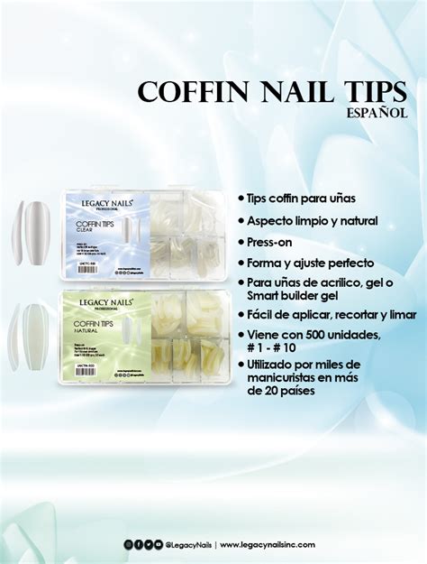 COFFIN NAIL TIPS NATURAL