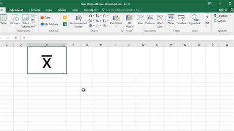 How to type X-BAR in Excel - YouTube