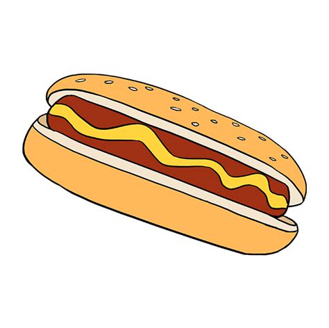 Hot Dog Cartoon Drawing - Get More Anythink's