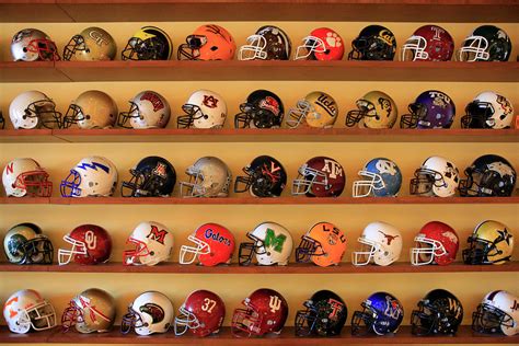 College Football helmets #1 Photograph by Chris Smith - Pixels