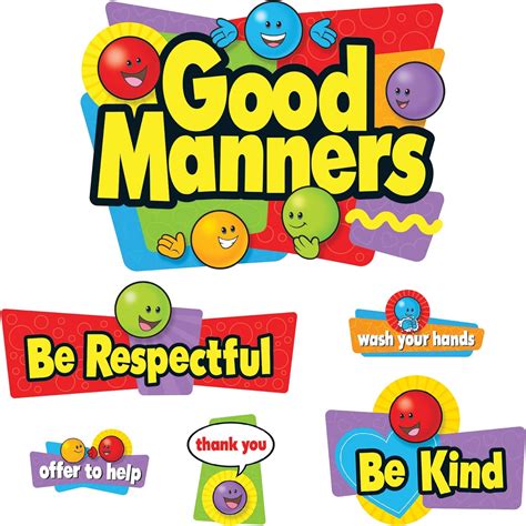 Trend 44 x 31.5 cm Motivational Poster and Display Kits Good Manners, Assorted Colours: Amazon ...