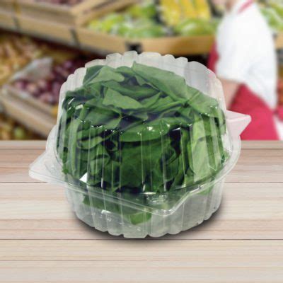 Hinged Lettuce Container | Disposable Plastic Produce Containers