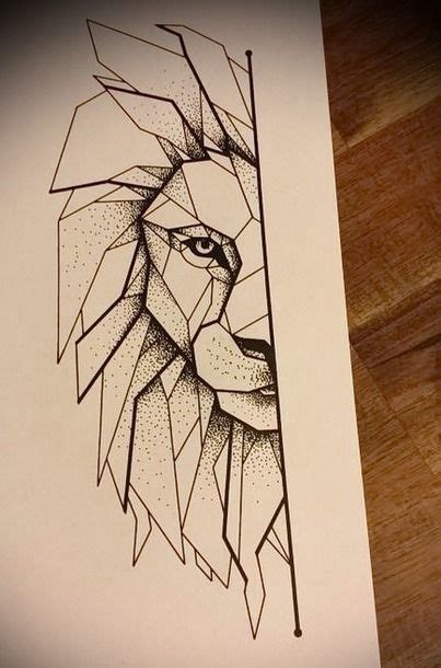 Awesome geometric lion couples design. | Geometric drawing, Geometric lion, Geometric lion tattoo