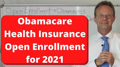 Obamacare Health Insurance Open Enrollment for 2021 - YouTube