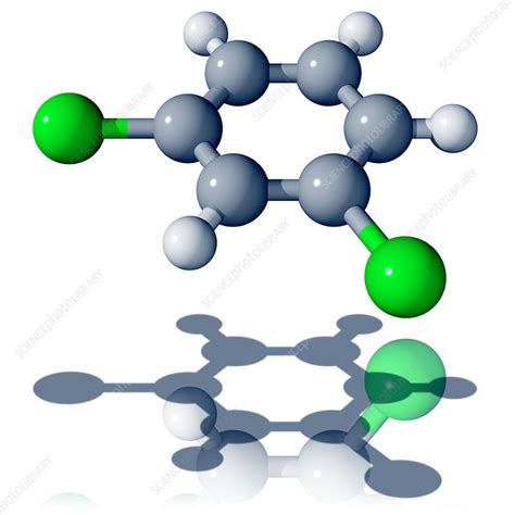 1,3-dichlorobenzene molecule - Stock Image - A700/0335 - Science Photo ...