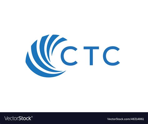 Ctc letter logo design on white background Vector Image