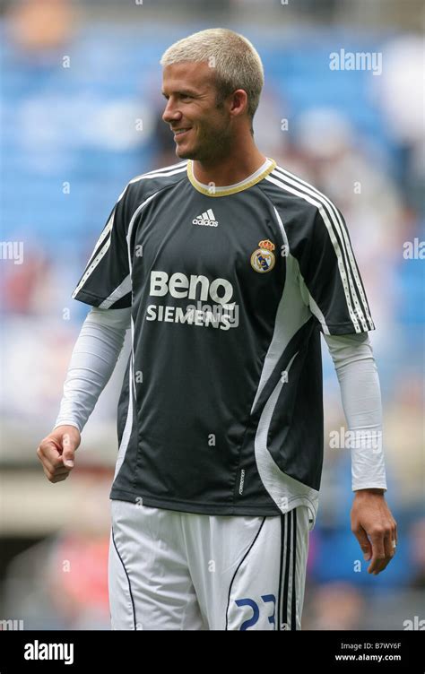 David Beckham, with Real Madrid Football Club Stock Photo - Alamy