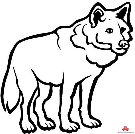 Wolf Outline Drawing - ClipArt Best