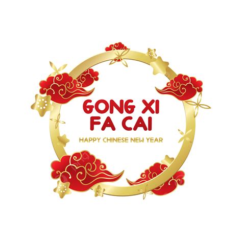 Chinese New Year Vector Art PNG, Ucapan Perayaan Imlek Happy Chinese New Year Gong Xi Fa Cai ...