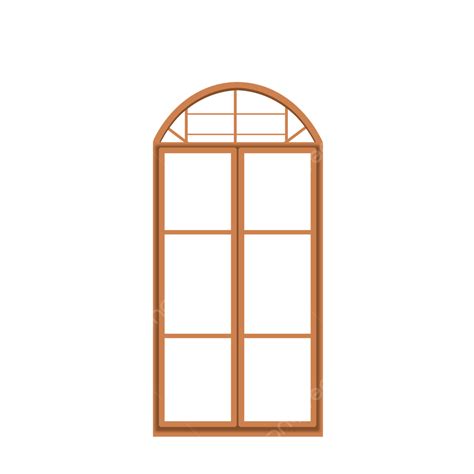 Curved Window Clipart Transparent Background, Curved Window Frame, Arc, Wooden, Wood Windows PNG ...