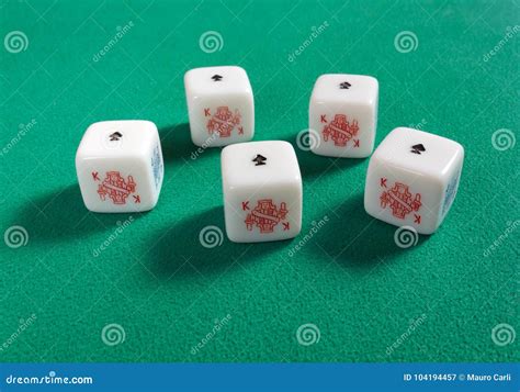 Five of a Kind on Poker Dice Stock Image - Image of gamble, jack: 104194457