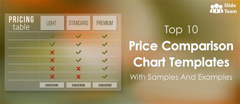 Top 10 Price Comparison Chart Templates