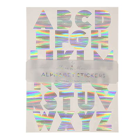 silver foil alphabet stickers - Little Lulubel