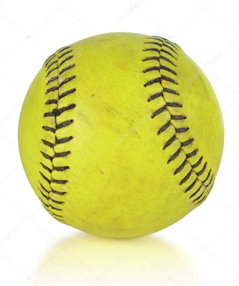 Softball or Softball over White Background Stock Photo by ©ginosphotos1 127197098