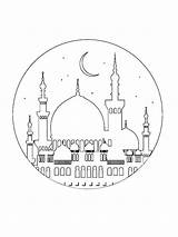 Mosque coloring pages sketch template