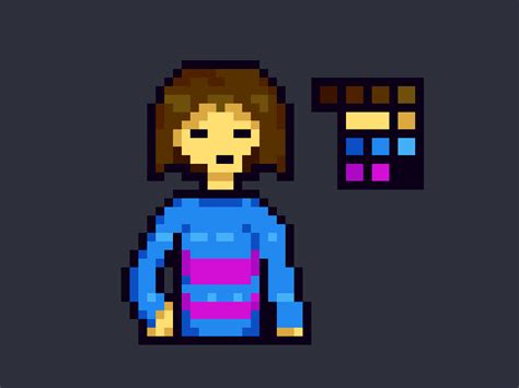 Frisk Pixel Art, experimenting with a new art style. : r/Undertale