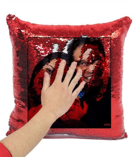 Magic Pillow With Photo - Red Color Square - Personalizedgift.in