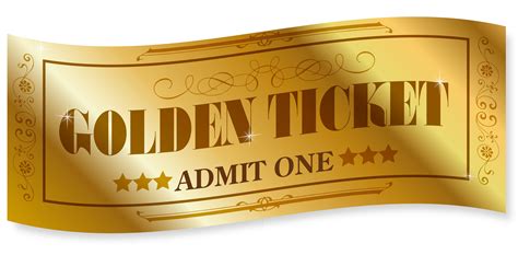 Plain Golden Ticket Clip Art at Clker.com - vector clip art online - Clip Art Library