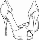High Heel Shoes Coloring Pages Sketch Page sketch template