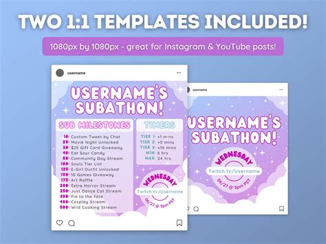 Starry Sky Subathon Twitch Subathon Social Media Package - Etsy UK