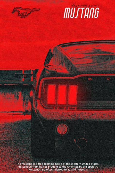 Mustang Gt in 2024 | Vintage poster design, Mustang, Car room decor