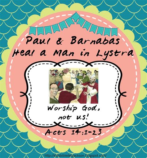 Bible Fun For Kids: Paul & Barnabas in Lystra Worksheets