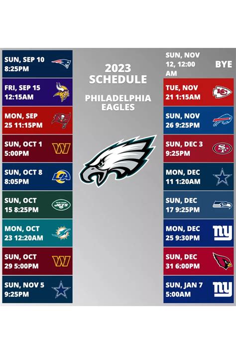 Philadelphia Eagles Schedule