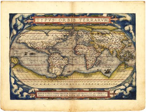 Antique World Map 1560 - Etsy