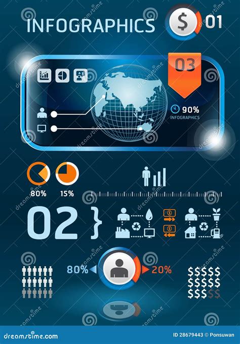 Infographics Set And Information Technology Stock Photos - Image: 28679443