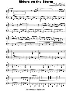 Riders On The Storm Sheet Music The Doors - ♪ SHEETMUSIC-FREE.COM