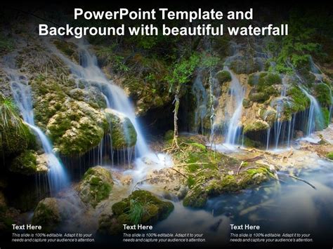 Powerpoint Template And Background With Beautiful Waterfall Ppt Powerpoint | Presentation ...