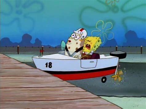 Spongebob Driving Boat