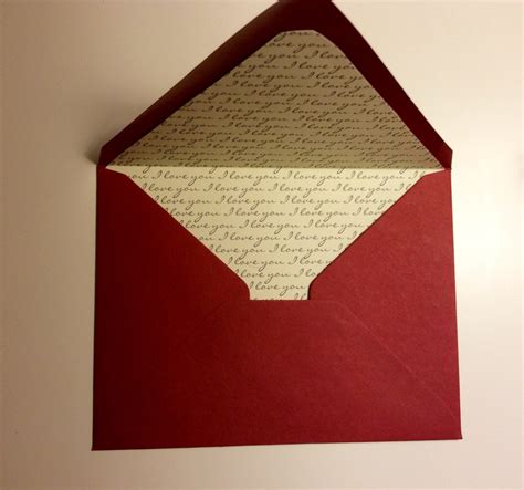 Love letters lined envelope set of 12