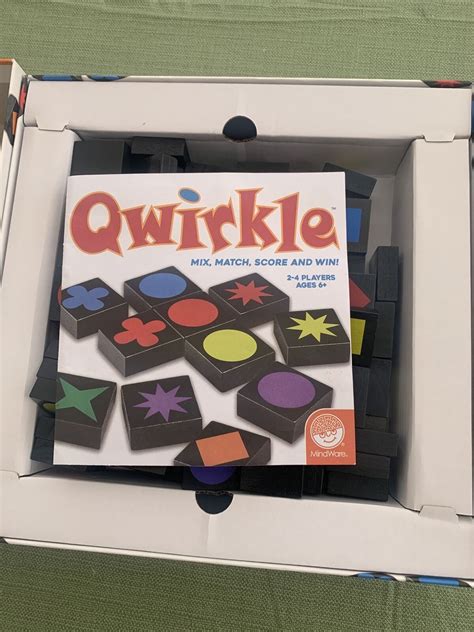 Qwirkle Strategy Mix And Match Tile Board Game - by Mindware - New Open ...