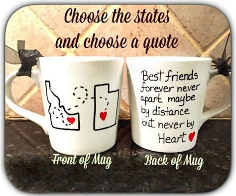 Best friend mug, quote mug, unique coffee mug, going away gift, state to state coffee mug,long ...