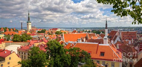 Tallinn Skyline and Harbor. Photograph by Clare Bambers - Fine Art America