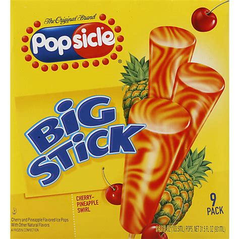 Popsicle Ice Pops, Cherry-Pineapple Swirl 9 ea | Ice Cream | Foodtown