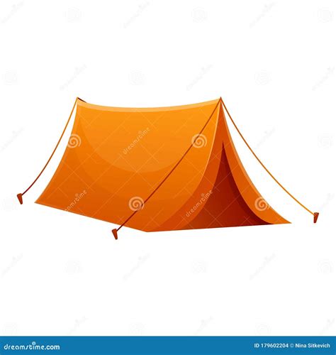 Camping Tent Icon, Cartoon Style Stock Vector - Illustration of adventure, destinations: 179602204