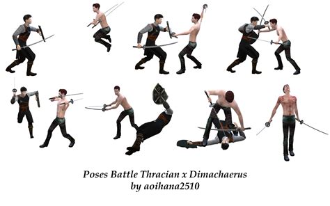 AoiHana2510 | Poses Battle Thracian x Dimachaerus by aoihana2510...