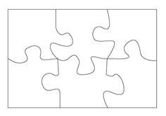 6 Piece Puzzle Template - ClipArt Best