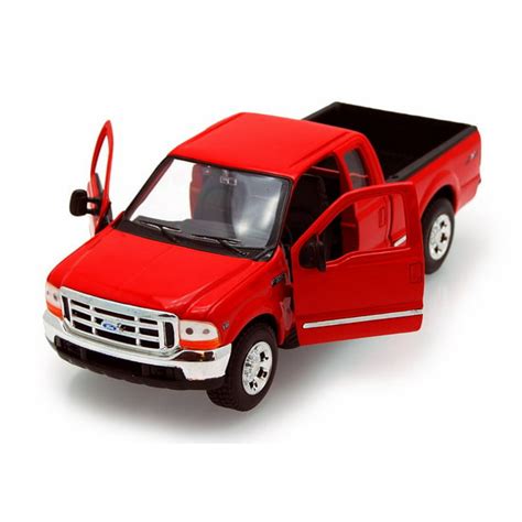 1999 Ford F-350 Pickup Truck, Red - Welly 22081 - 1/24 scale Diecast ...