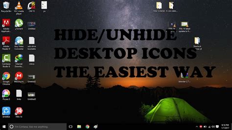 Hide/Unhide Desktop icons | The easiest way - YouTube