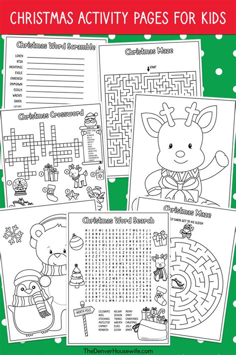 Free Printable Christmas Activity Pack for kids » The Denver Housewife